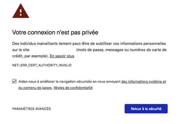 8 points pour améliorer votre classement google en 2021 4 connexion_ssl_non_securisee