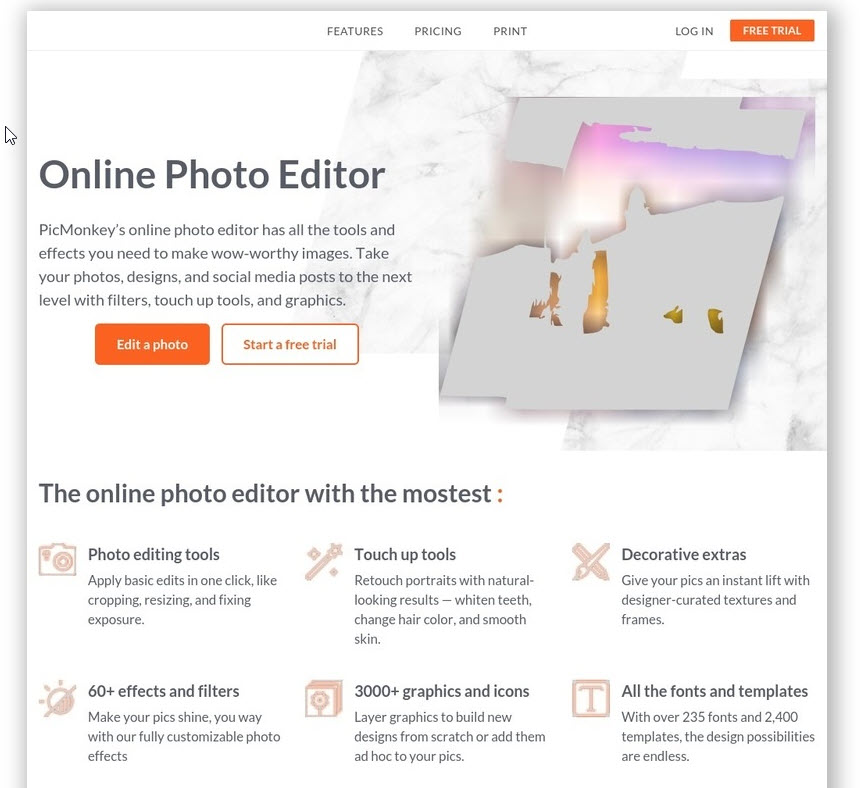 Top 6 des éditeurs gratuits de retouche photo en ligne 7 Pickmonkey_editeur_image_gratuit