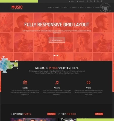 TA Music est l'un des meilleurs thèmes WordPress gratuits pour cette année.