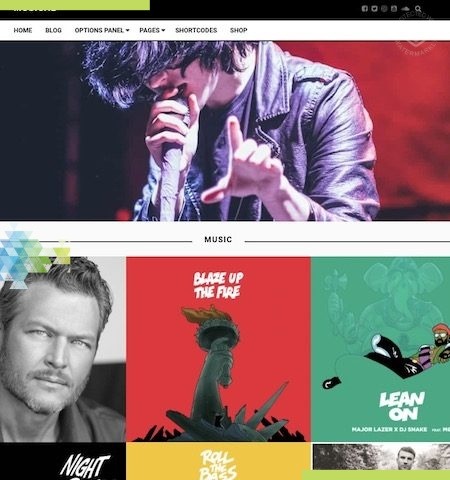 Musical est l'un des meilleurs thèmes WordPress gratuits pour cette année.