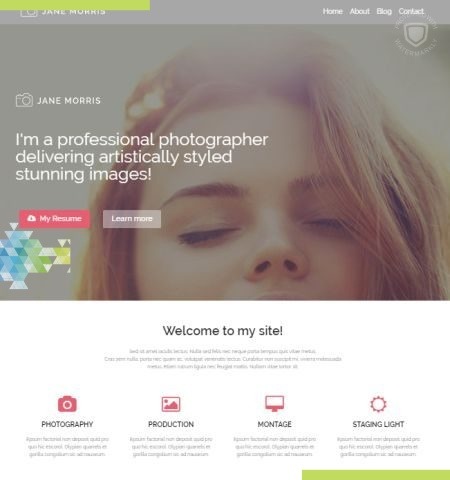 Photographer Portfolio est l'un des meilleurs thèmes WordPress gratuits pour cette année.