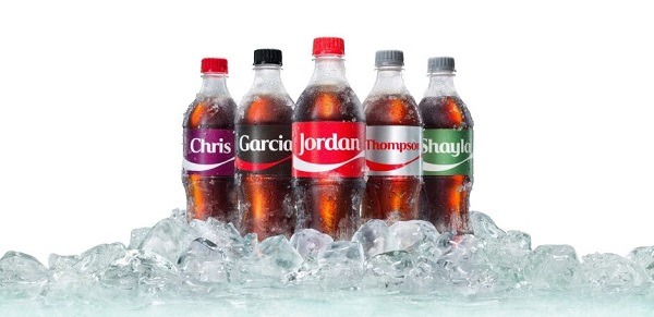 Campagne Share a coke de la marque Coca-Cola
